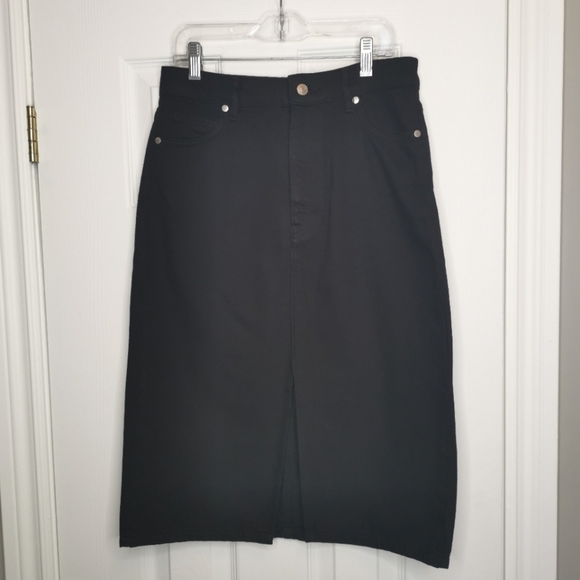 ba&sh Black Jude Denim  Skirt, Midi - Picture 4 of 13